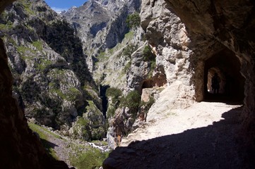 a cave in the mountains