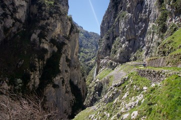 waterfall in the mountains