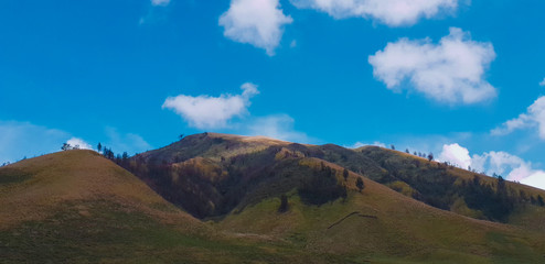 mountain landscape with clouds
