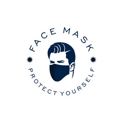 Mask a medical logo design. Awesome modern mask medical logo. A mask medical with logotype.