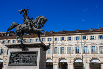 Fototapeta premium The Piazza San Carlo in Turin, Italy