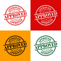 Approved Stamp Icon Sign