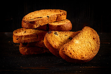 hard chuck crackers on wooden table