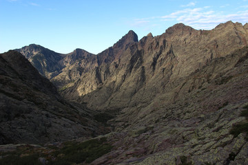 mountain landscape with blue sky