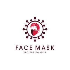 Mask a medical logo design. Awesome modern mask medical logo. A mask medical with logotype.