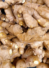 ginger roots on a table