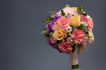 beautiful bridal bouquet. a combination of delicate colors