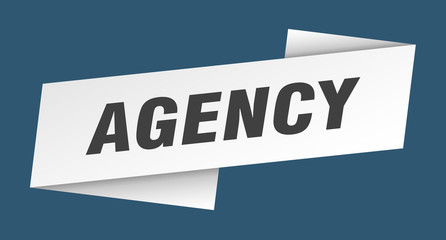 agency banner template. agency ribbon label sign