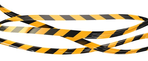 absperrband isoliert panorama illustration gestreift