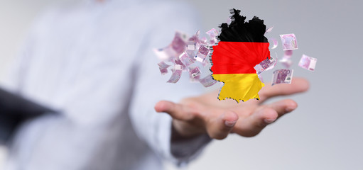 Euro Geldscheine und Coronavirus
