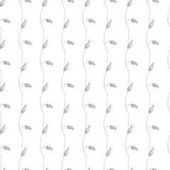 watercolor flowers seamless pattern.