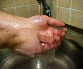 Fototapeta premium wash your hands and observe hygiene