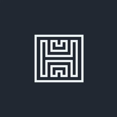 Letter H logo icon design template elements	
