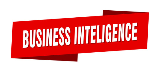 business inteligence banner template. business inteligence ribbon label sign
