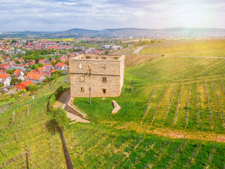 Y Burg Stetten  Yburg (Remstal) Eibenburg drohnenbild Ruine Hangburg Weinberge Wohnburg  Wasserburg...