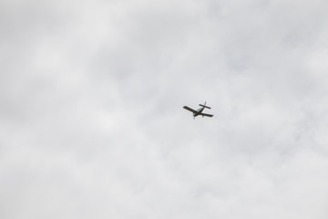 Fototapeta na wymiar small airplane in sky