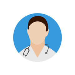 Doctor icon vector illustration . Medical icon design with stethoscope.