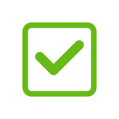 check mark icon in trendy flat style