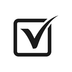 check mark icon in trendy flat style