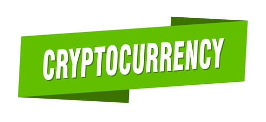 cryptocurrency banner template. cryptocurrency ribbon label sign