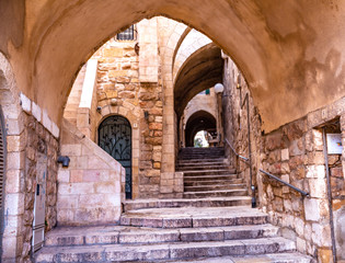 Naklejka premium alley in Jaffa, Tel Aviv - Israel