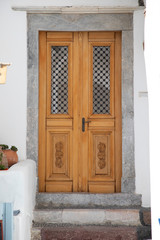 Fototapeta na wymiar Door at Santorini Island Greece