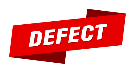 defect banner template. defect ribbon label sign