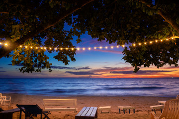 beach party in twilight time