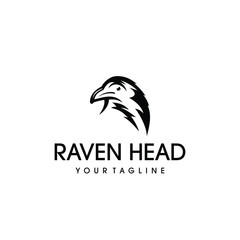 Raven bird logo vector design. Awesome a raven  logo. A raven bird logotype.