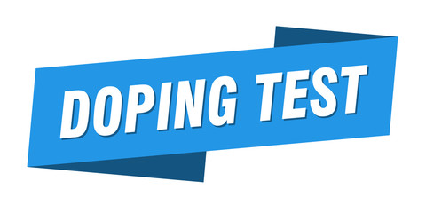 doping test banner template. doping test ribbon label sign