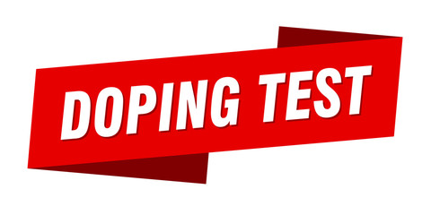 doping test banner template. doping test ribbon label sign