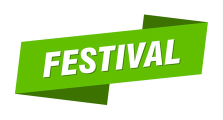 festival banner template. festival ribbon label sign