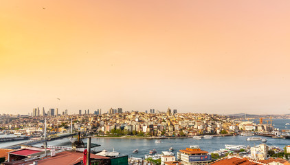 Istanbul at sunset, Turkey