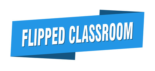 flipped classroom banner template. flipped classroom ribbon label sign