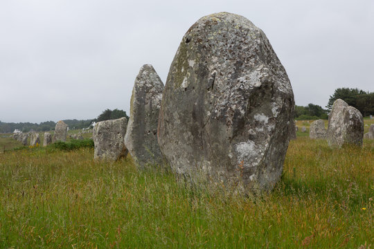 Menhirs from "Alignements de Carnac", Morbihan region, France