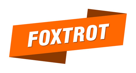 foxtrot banner template. foxtrot ribbon label sign