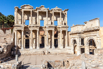 Fototapeta premium Library of Celsus in Ephesus Ancient City, Izmir, Turkey