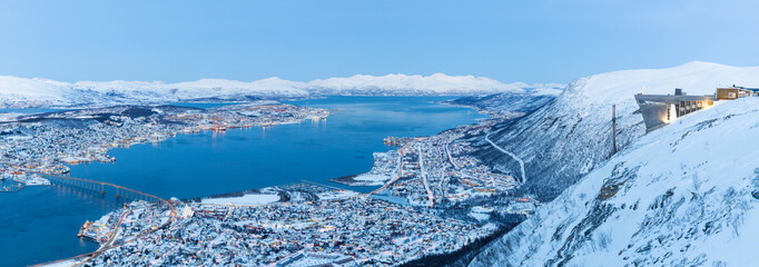 Panoramic view on Tromso, Norway, Tromso At Winter Time, Norway