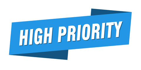 high priority banner template. high priority ribbon label sign