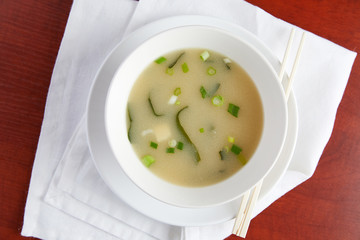 A classic asian dish of miso soup