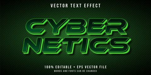 Editable text effect - neon green led light style