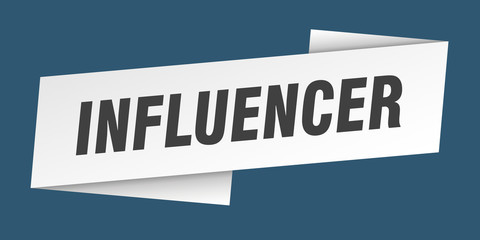 influencer banner template. influencer ribbon label sign