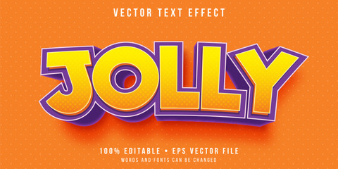 Editable text effect - jolly feeling text style