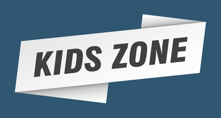 kids zone banner template. kids zone ribbon label sign