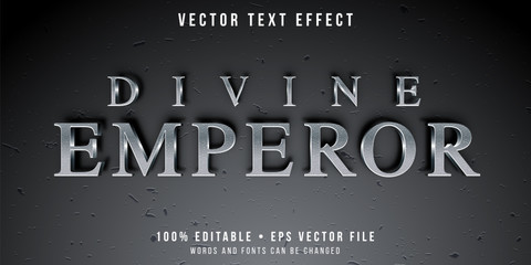 Editable text effect - textured silver style