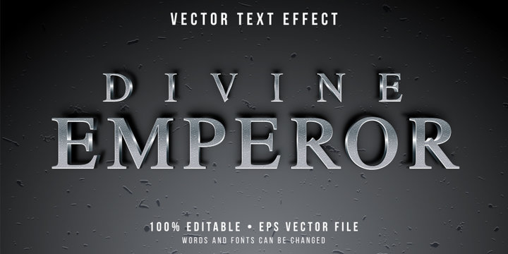 Editable Text Effect - Textured Silver Style