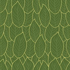Seamless repeating pattern of leaves