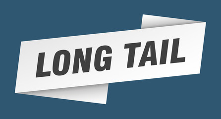 long tail banner template. long tail ribbon label sign