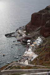 oia village port santorini greece