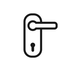 doorknob vector icon, door handle icon in trendy flat style - obrazy, fototapety, plakaty